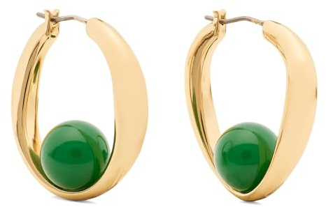 Kate Spade New York Harmony Hoops, Regular, Cubic Zirconia, No Gemstone