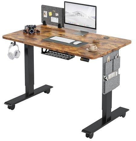 MAIDeSITe Electric Height Adjustable Standing Desk, 100x60cm Sit Stand Desk