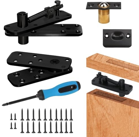Türscharniere für Holztüren, Verstecktes Unsichtbares Scharnier, 360° Drehbar, Verstecktes Türscharnier 260kg Tragkraft, Edelstahl für Holztüren, Geheimtüren, Versteckte Türen, Bücherregaltür