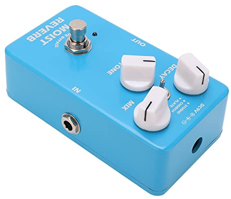 Stylebest Elgitarreffektpedal Justerbar Fuktig Reverb med 3 Lägen för Musiker, Blue Metal, Kompakt Storlek