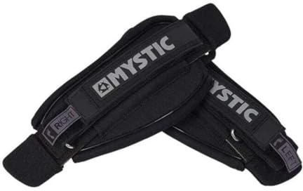 Mystic Watersports - Surf Kitesurf & Windsurfing Kite Footstrap Set Asymmetrical Black - Verstellbarer Klettverschluss - 2er Set