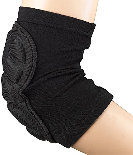 TTIO Ellenbogenschoner, atmungsaktiv, schützend, weich, leicht, gepolstert, Ellenbogen zum Skifahren, Skaten, Snowboarden, Unisex, Größe S