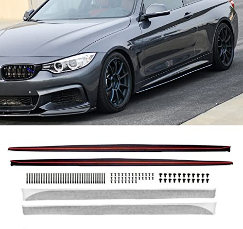 DM Autoteile Sport-Performance Seitenschweller Ansatz + Folie kompatibel für BMW F32 F33 M-Paket