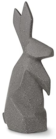 flature Keramisk påskhare dekorativ figur – kaninfigur av keramik 28 cm hög som modern påskdekoration, dekorativ figur för påsk, vårdekoration, som påskäggsdekoration, påskdekoration, gåva till dam barn (antracit)