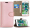 Case For iPhone SE 2022/2020 Leather Wallet Book with [2 Card Slots] Protective Cover Women Men for apple SE Phone (Rose Gold)