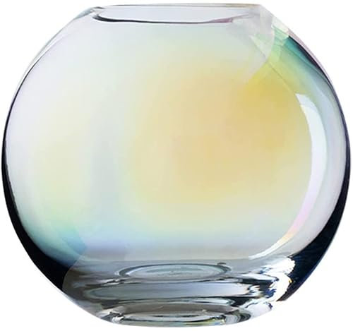 YJYKXP Hydroponische Glasvase, Dekorative Glasfarbe Transparente Haushaltsvase Wohnzimmer Schlafzimmer Esstisch Kreative Couchtisch Vase 16 * 18 * 8 cm(Size:16 * 18 * 8CM)