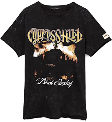 Cypress Hill T-shirt Unisex Svart Sunday Album Distressed Band Tee X-Large