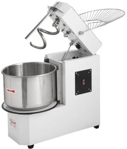 GastroHero Teigknetmaschine 20L I Teig kneten Maschine 8 kg Kapazität I Spiralkneter für Pizzateig Brot I Edelstahl Teigmaschine I Profi-Knetmaschine Gastronomie
