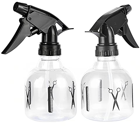 2 Stück Sprühflasche klein 250ml Zerstäuber Sprühflaschen Haare Pflanzen Transparent Leere Wassersprühflasche Pflanzensprüher für Blumen