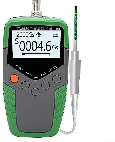 Digitales Gauss-Messgerät für Tesla-Messgerät, Permanentmagnet, Gauß-Messgerät, Handgerät, digital, für Tesla-Messgerät, 5 % TD8620