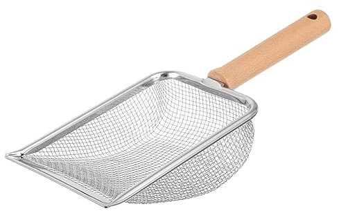 COLLBATH Schaufel Für Katzenstreu Aus Metall Großes Sandsieb Für Katzentoilette Mühelose Reinigung Von Katzenkotklumpen