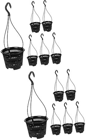 OFFSCH 12ensembles Pots De Fleurs Suspendus Respirant De Pots Décoratifs pour Plantes Intérieur pour Orchidees Et Fleurs avec Robustes pour Balcon Et Jardin