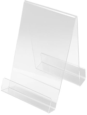 ULDIGI Transparenter Bücherständer Aus Acryl Telefonhalter Bücherregal Für Schreibtisch Aufbewahrungshalter Für Büro Und Zuhause