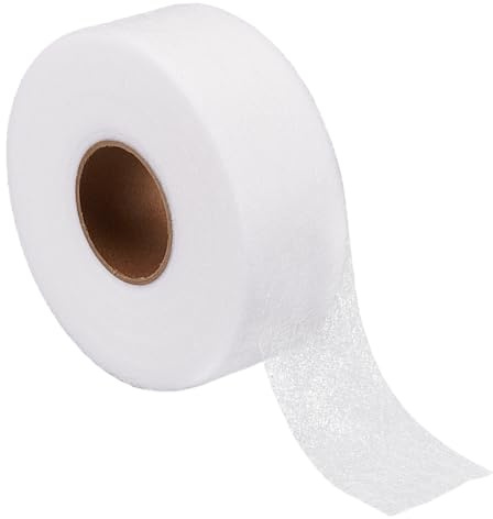 HOBBIESAY 70 Yards Fusible Batting Tape 1.5 Inch Heavy Duty Adhesive Fusible Tape White Iron On Adhesive Non Woven Fusibles Interfacing for Fabric Applique Sewing DIY Crafts Supplies