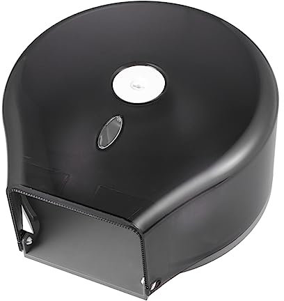 RORPOIR Runder Rollenpapierhalter Wandmontage Badezimmer-papierrollenspender Toilette Wasserdichter Toilettenpapierhalter Schwarz Mit Sichtfenster Für Papierhandtücher Geeignet Für Zuhause