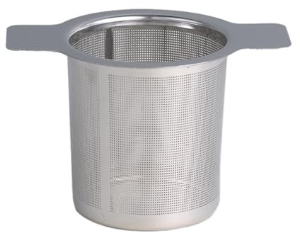 Teeaufgusssieb – Edelstahl-Teefiltrationsnetz, Teesieb mit großem Fassungsvermögen | Teetrinkgerät mit Griffen, Teebrühsieb für Zuhause, Küche, Restaurant und Café
