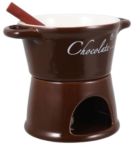 TOPBATHY 1pièce Pot à Fondue Céramique Ensemble De Melting Pot pour Chocolat Fromage Beurre Et Caramel pour Dîners Et Réunions Familiales