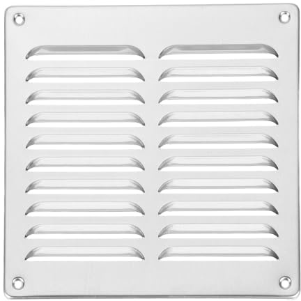 PATIKIL Cubierta de Ventilación de Aluminio de 8X8 Pulgadas, Rejilla de Aire de Pantalla Cubierta de Ventilación de Rejillas Hvac, Color Plata