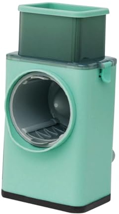 SOIMISS Cortador De Verduras Multifunción Rallador Rotatorio De Alimentos Máquina Cortadora Manual Rallador De Tambor Giratorio Cortadora De Tambor Cortador Verde Claro El Plastico