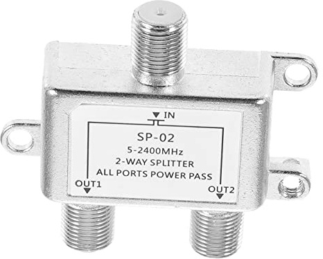 SECFOU Two Power Divider for Coaxial Cables Signal Splitter for Internet Compatible Frequency Range for Tv Aerial Cable Distribution