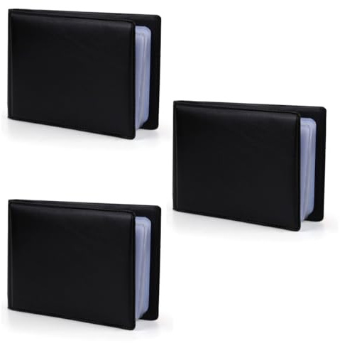 JYNXOR 3 pcs 40 Visitenkartenhalter, Visitenkartenmappe Visitenkartenbuch Kundenkarten Organizer Visitenkartenbuch Kartenetui, zur Schonenden ​Aufbewahrung Ihrer Karte, Visitenkarten Etui für unisex