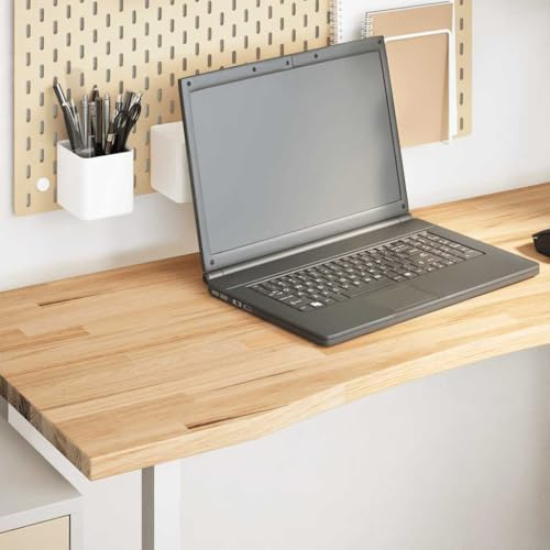 INLIFE Schreibtischplatte Unbehandelt 120x50x2,5 cm Massivholz Eiche,Möbel,Tischzubehör,Tischplatten,Braun,11.85 KG,4009009