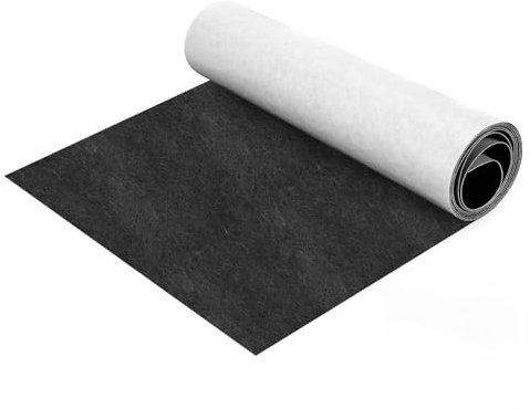 Selbstklebende Automotive Filz Matte Selbstklebend Graphit Bespannstoff | 40 x 250 cm, 1mm, aus Filz Selbstklebender Stick Felt Shelf Liner für Camper Dachhimmel Stoff Wandverkleidung