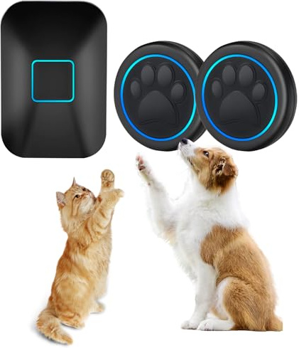 A88 BK Katzenklingel & Hundeklingel (2 Klingeltaster + 1 Empfänger)