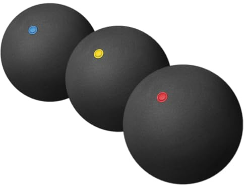 HONITANO De Racquetball D’entraînement Caoutchouc à Point Unique, Lot 3 Pièces, Rebond Élevé, Utilisées en Intérieur Et Extérieur pour Squash Professionnel