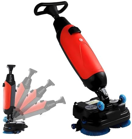 Lavapavimenti commerciale con batteria al litio ricaricabile senza fili, doppie spazzole rotanti a 360° e capacità di pulizia di 1200 m²/h per piastrelle e superfici dure