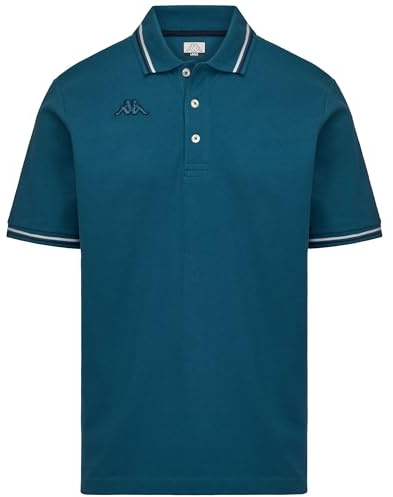 Kappa - Polo, Uomo, Blu, Cotone, Sportivo. Logo Maltax 5 MSS, Taglia: 3XL