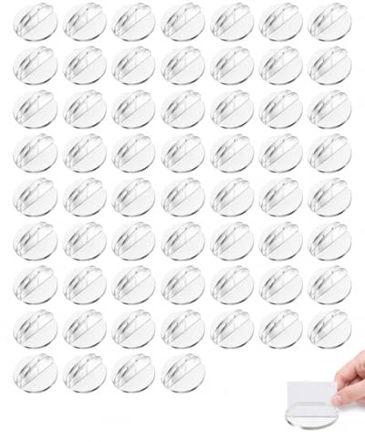 YIPFEN 50 Piezas Soportes para Tarjetas de Acrílico Transparentes de Mesa, Organizador y Exhibidor para Tarjetas de Visita, Fotos, Precios, Notas y Eventos.