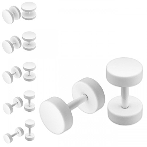 SoulCats 1 Paar Fake Plugs weiß 5, 6, 8, 10, 12 mm