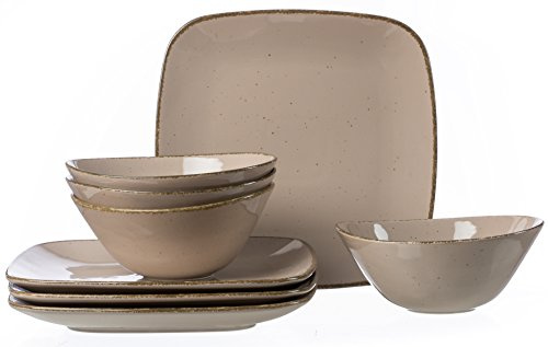 Ritzhoff & Breker bordsservis Casa, 8 delar, bordsservis, Nougat, 33 x 33 x 18 cm