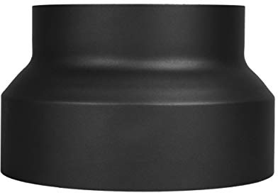 LANZZAS, tubo per fumo, riduzione da Ø 250 mm a Ø 200 mm, colore: nero metallizzato
