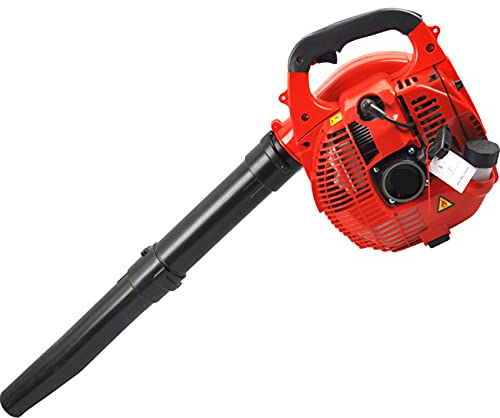 ACXZ 2-Takt Benzin Laubgebläse, Benzin Laubsauger mit verlängerter Düse für Rasenpflege, Garten, Terrasse, rot