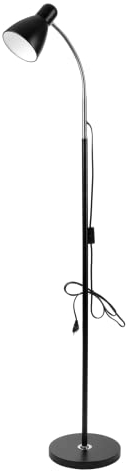 Virone LAR Stehleuchte mit Flexiblem Arm 155 cm max 20W E27 (Schwarz)