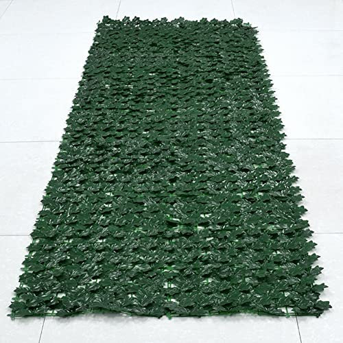 Künstliche Hecke Sichtschutz Künstliche Sichtschutzzaun Künstliche Faux Efeu Hecke Blatt und Weinrebe Sichtschutz Zaun Wand Bildschirm Dekoration Hecke Außendekor, Garten zum Schutz der Privatsph