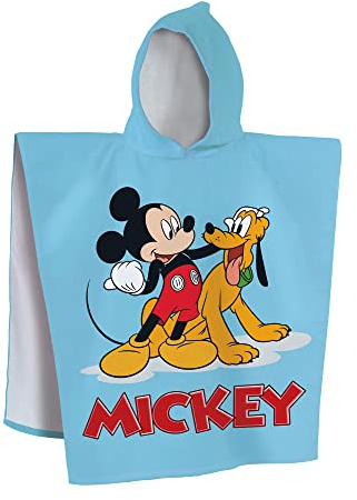 CTI Disney Home Mickey Blue BADEPONCHO 60X120 cm