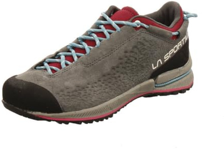 LA SPORTIVA W Tx2 Evo Leather Grau - Technischer funktioneller Damen Bergschuh, Größe EU 40 - Farbe Carbon - Red Plum