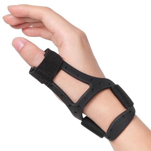 Velpeau Waterproof Thumb Brace for Arthritis Pain and Support, Semi-rigid Silicone Thumb Spica Splint Ideal for De Quervains Tenosynovitis, Tendonitis, One Size Fits Most, Can be Worn on Both Hands