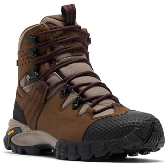 Columbia Womens Geoterra Outdry Leather Hiking Boot, Dark Brown/Moonvista, 12