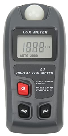 Digitales Beleuchtungsstärke-Lichtmessgerät mit Automatischer Abschaltung, Luxmeter-Beleuchtungsmesser-LCD-Display für Genaue Lichtmessung