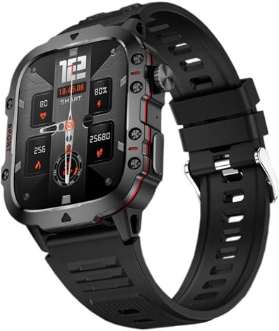 QESTO Kmccd Inteligente Hombre con Llamada Bluetooth, reloj inteligente de 1.97 pulgadas para mujer con más de 100 modos Deportivos Pulsómetro SpO2, Regalo Hombre para iOS Android, Beige