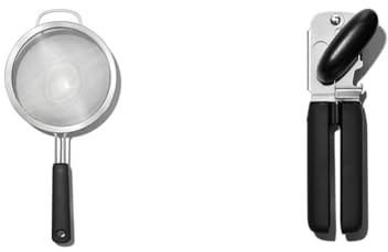 OXO Good Grips 20.3 cm Strainer & Good Grips Soft Handled Tin Opener