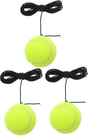WESIEVYA Tennis Trainingsball Reboundball Mit Schnur Chemiefaser Langlebig Trainingsgerät Anfänger Solo Training Tennisbälle Ersatzbälle