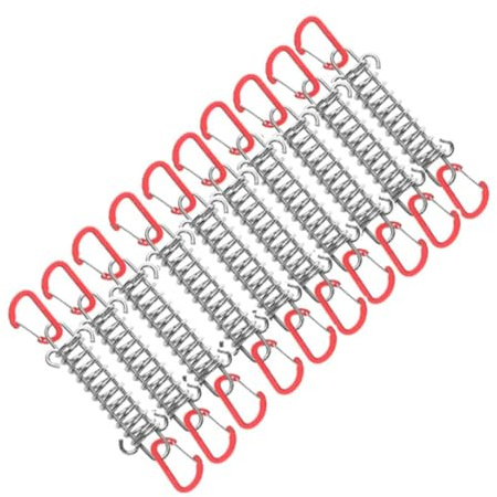 Vdaxvme Tensor de resorte para exteriores, resistente a los golpes, para camping, tensor de cuerda de alta resistencia, hebillas, equipo de camping al aire libre
