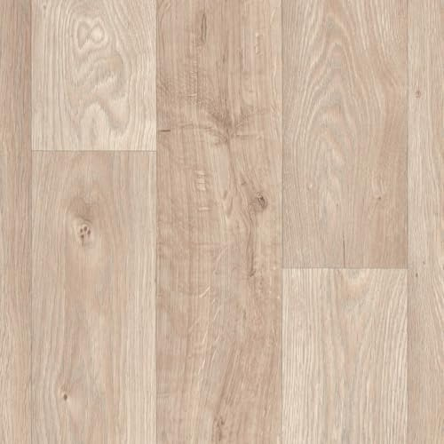 VINYL FLOORING UK Aspin 891 Beige Wood Effect Anti-Slip Vinyl Flooring For Kitchen, Bathroom, Living Room, 2.8mm Thick Vinyl Sheet-2m(6'6) X 2m(6'6)-4m²