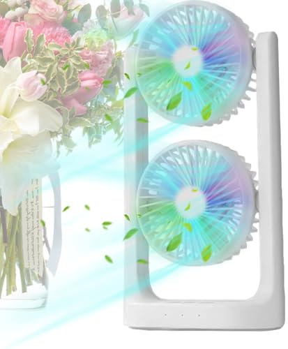 Fan da scrivania Small silenzioso, fan della scrivania | Fan di raffreddamento della tabella USB per viaggi - Forniture da scrivania silenziose e regolabili a 3 marce per bagno, auto, laboratorio