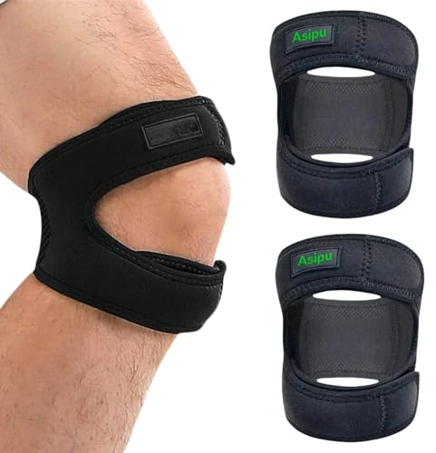 MEIION asipu aktivjoint kniestabilisator kniebandage kniegelenkbandage xxl - Richtet Ihr Kniegelenk im Alltag richtig aus Verstellbare Kniebandage zur, geeignet für Männer und Frauen, 2er/4er Pack